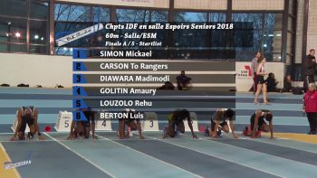 60m – Finale A – ESM – Championnat Regionaux 20/01/2018 – Eaubonne